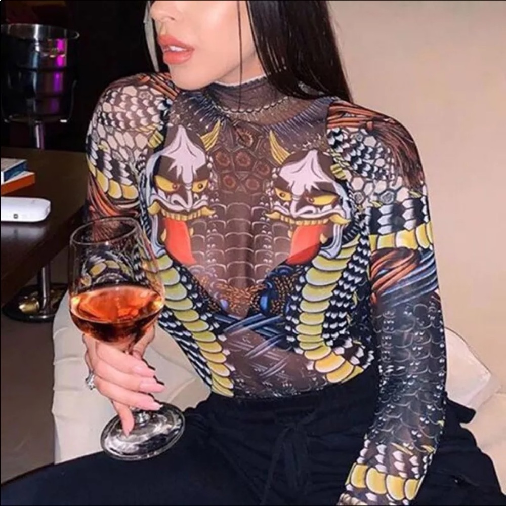 ❗️SOLD OUT❗️HOST PICK Dragon Print Bodysuit